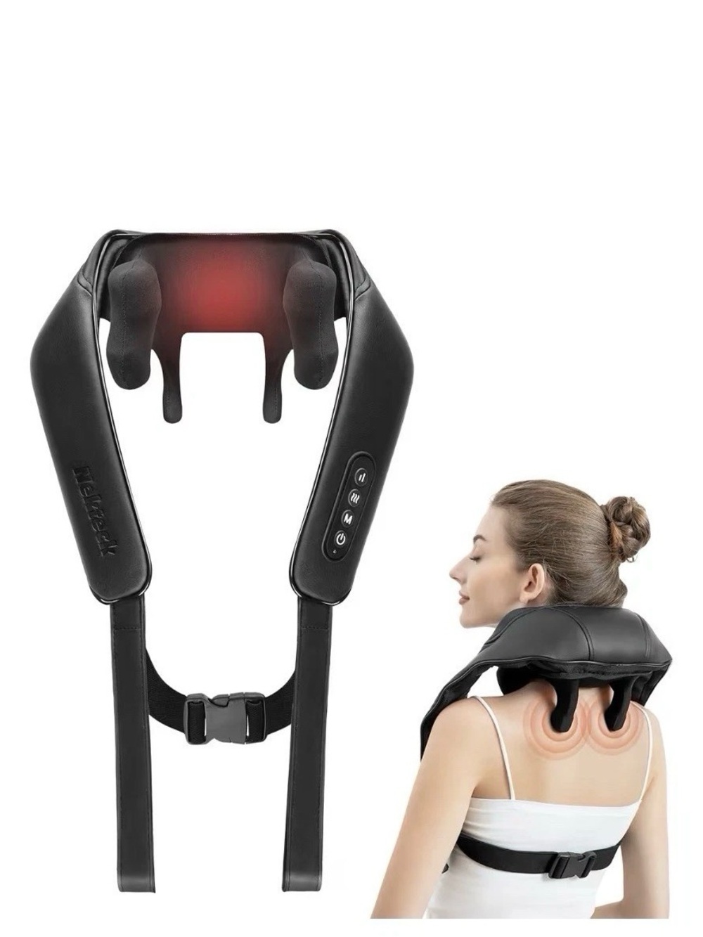 Neck and Shoulder Massager with Heat - Black